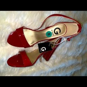 Red “All toes out” G by Guess heels